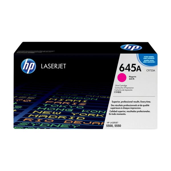 HP 645A Magenta Original LaserJet Toner Cartridge (C9733A)...