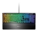 SteelSeries Apex 3 RGB Wired Gaming Keyboard IP32 Water Resistant Whisper Quiet Switches - Black (Arabic layout)