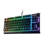 SteelSeries Apex 3 TKL RGB Wired Gaming Keyboard IP32 Water Resistant Whisper Quiet Switches-Black (Arabic layout)