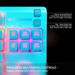 SteelSeries Apex 3 TKL Wired RGB Gaming Keyboard Water and Dust Resistant Whisper Quiet Switches - Aqua - Image 2