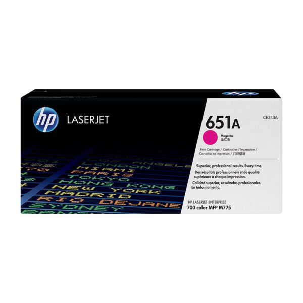 HP 651A Magenta Original LaserJet Toner Cartridge (CE343A)...