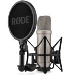 Rode NT1 5Th Generation Silver Studio Condenser Microphone Dual Connect XLR & USB Connectivity 32 Bit Float Digital Output Gold Capsule