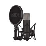 Rode NT1 Studio Condenser Microphone Wide Dynamic Range, High Sensitivity, XLR Cable Included, Shock Mount & Detachable Pop Filter - Black
