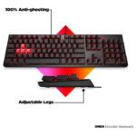 HP Omen Encoder Wired Mechanical Gaming Keyboard with Cherry MX Brown Switch (Arabic) - Black - Image 3