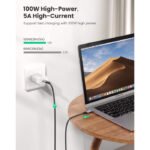 UGreen USB-C 3.1 M/M Gen2 5A Cable With Braided 1m - Black - Image 3