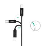 UGreen USB-C to USB-B 2.0 Printer Cable 1m - Black - Image 2