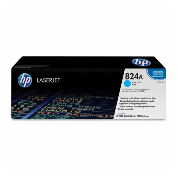 HP 824A Cyan Original LaserJet Toner Cartridge (CB381A)...
