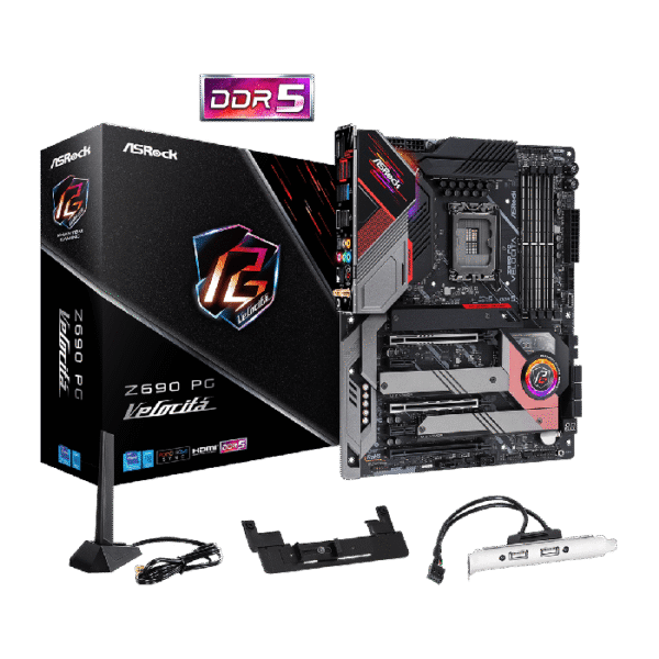 ASRock Intel Z690 PG Velocita DDR5 - Gaming Motherboard - Black