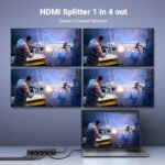 UGreen HDMI Splitter 1 in 4 Out, 4K@60Hz with EDID - Black - Image 2