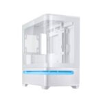 Asus Prime AP202 Mid Tower Fornt & Left Side Tempered Glass Panel Case With 3 ARGB Fans - White - Image 3