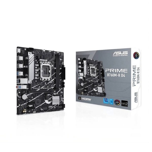 Asus Intel Prime B760M-R D4 LGA 1700 mATX Motherboard