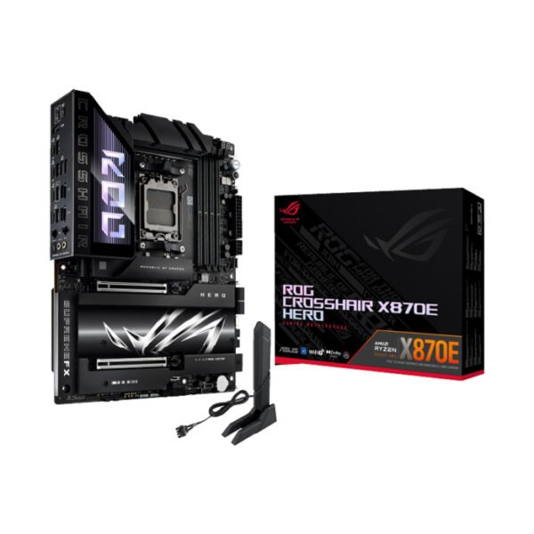 Asus Rog CrossHair X870E Hero AMD Ryzen Wi-Fi7 DDR5 ATX Gaming Motherboard