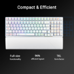 Asus X902 Rog Strix Scope II 96 RX Wireless Optical Mechanical Gaming Keyboard Rog RX Blue Switch Clicky And Speedy (Arabic) - White - Image 3