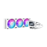 Asus ROG Ryujin III 360 ARGB Extreme Gen 2, 3.5" LCD, Magnetic Daisy-Chainable Fan, 360MM CPU Liquid Cooler - White - Image 3
