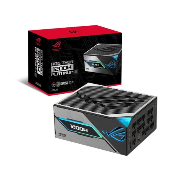 Asus ROG Thor 80PLUS PLATINUM III 1200W ATX 3.1 Compatible, Magnetic OLED Display Gaming Power Supply