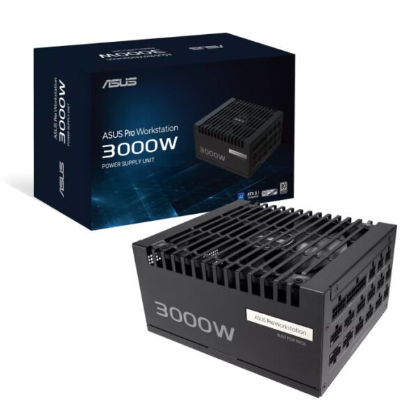 ASUS Pro WS 3000W 80 PLUS Platinum PSU Supports up to Four 5090 ATX 3.1 Compatible, PCIe 5.1