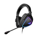 Asus ROG Delta S Wired Gaming Headset with AI noise-canceling mic, 7.1 Virtual Audio Channel, Detachable microphone, 50mm Neodymium Drivers, Asus Aura Scyn RGB, PC & Playstation / Nintendo, Black | 90YH02K0-B2UA00