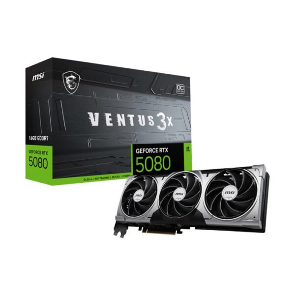 MSI Geforce RTX 5080 Ventus 3X OC Edition 16GB GDDR7 Graphic Card | 912-V531-293