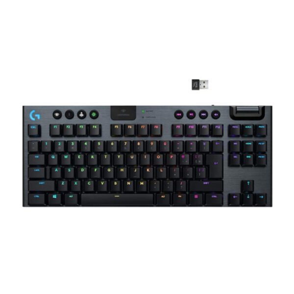 Logitech G915 Tenkeyless Light Speed Wireless RGB Mechanical Gaming KeyBoard GL Clicky Switch - Black