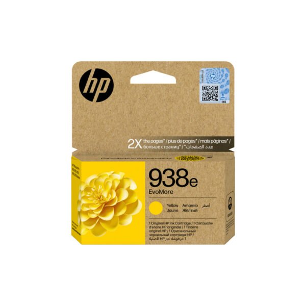HP 938e EvoMore Yellow Original Ink Cartridge (4S6Y1PE)...