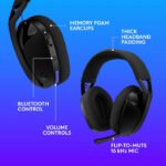 Logitech G321 LIGHTSPEED Wireless Bluetooth Gaming Headset, Dynamic Comfort and Fit - Black - Image 3