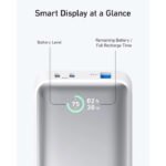 Anker Pocket-Friendly Size, Ultra-Fast Charging Power Bank 10,000 mAh 30W Fast Charging Smart Display, 2 USB-C & 1 USB-A -White - Image 3