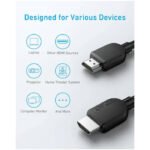 ANKER Superior Defintion HDMI Cable, 6ft, 8K Resolution at 60Hz and 4K at 120Hz, For TVs, Projectors, and Sound Systems, Black | A8742H11 - Image 3