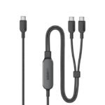Anker 2-in-1 USB-C to USB-C Cable (4 ft, 140W) -Black