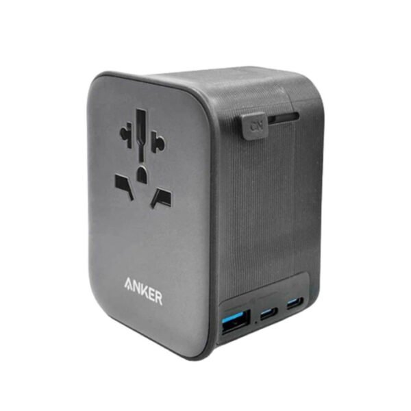 Anker Nano Travel Adapter (4-In-1, 65W) Universal & Compact For The Ultimate Travel 65W Max - Black