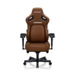 Andaseat Kaiser 4 Large Gaming Chair, Premium PVC Leather, High Density Foam, Memory Foam Head Pillow, Adjustable Armrests - Brown