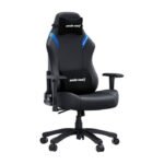 Anda Seat LUNA Series Large Gaming Chair Includes Adjustable Lumbar & Headrest Pillows - Black/Blue - Image 3