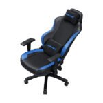 Anda Seat Luna Gaming Chair PVC Leather Head Cushion, Chair, Lumbar Support - Black/Blue - Image 2