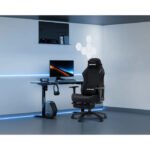 AndaSeat Luna Pro with Footrest, Large Gaming Chair Linen Fabric - Black - Image 2