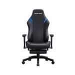 Andaseat Luna Pro with Footrest, Large Gaming Chair, PVC Leather - Black/Blue - Image 3