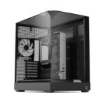 APNX V2 ATX Mid Tower Three Panel Front Top & Left Side Tempered Glass Case With 1 Fan - Black
