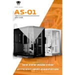 Jungle Leopard AS-01 Mid Tower Fornt & Left Side Tempered Glass Side Panel Case With 4 ARGB Galaxy Fans - White - Image 3