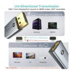 Warrky DH01 4K 30HZ DisplayPort to HDMI Adapter 0.65ft - Silver Gray - Image 2