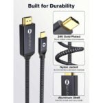 Warrky CH13 4K 60HZ USB-C to HDMI Cable 1.8m - Silver Gray - Image 2