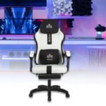 Royal C23 Gaming Chair with Adjustable Headrest, Lumbar Pillow - White - Image 3