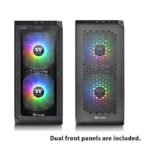 Thermaltake View 300 MX Mid Tower 2 Sides Tempered Glass Side Panel Case with 3 ARGB PWM Fans - Black - Image 3