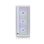 Thermaltake S200 TG ARGB Snow ATX Mid Tower Tempered Glass Side Panel With 3 ARGB Fans - White - Image 3