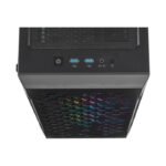 Corsair iCUE 220T RGB Mid-Tower Steel Plastic Side Tempered Glass Panel Case With 3 RGB Fans - Black - Image 2