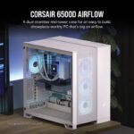 CORSAIR 6500D Airflow Tempered Case - White - Image 3