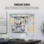 CORSAIR 3500X Mid Tower Case - White - Image 3