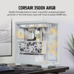 CORSAIR 3500X ARGB Mid Tower Case - White - Image 3