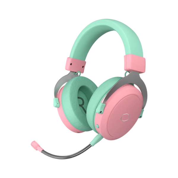Cooler Master Wireless Gaming Headset 3D Surround Sound, Lightweight, 2.4GHz, Bluetooth, Built-in Sidetone, 50mm Drivers - Macaron