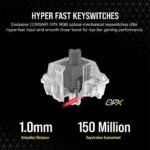 Corsair K70 PRO RGB Optical-Mechanical Gaming Keyboard OPX Linear Switch PBT Double-Shot Keycaps - White - Image 3