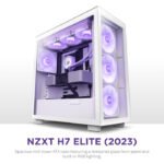 NZXT H7 Elite Premium ATX Mid Tower Two Panel Front & Left Side Tempered Glass Case with 4 RGB Fans - White - Image 3