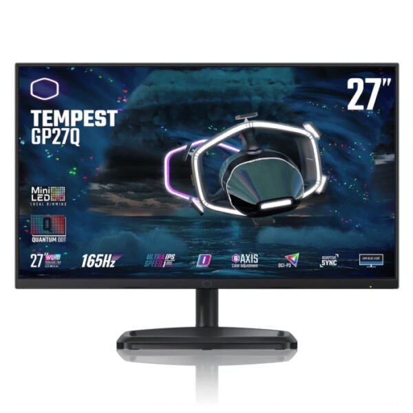 COOLER MASTER GP27-FQS 27 Inch Ultra IPS QHD 165Hz Gaming Monitor - Black