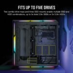 Corsair iCUE 5000T RGB Tempered Glass With 3 RGB & 1 Rear Fans Full-Tower ATX PC Case - Black - Image 2